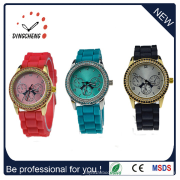 Jelly Watches Relojes, Reloj de silicona personalizado, Relojes de lujo para dama (DC-350)